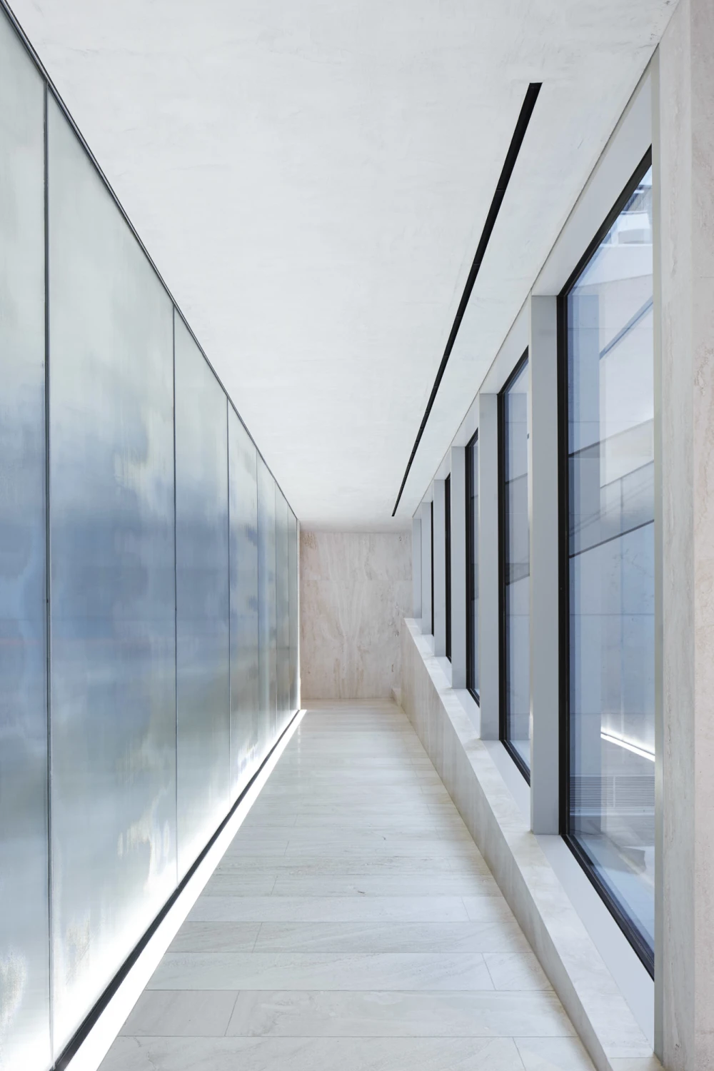 Glass,  Windows,  Marble,  Light, Wall panels,  Ceiling,  Floor, tiles,  Reflections, Daylight