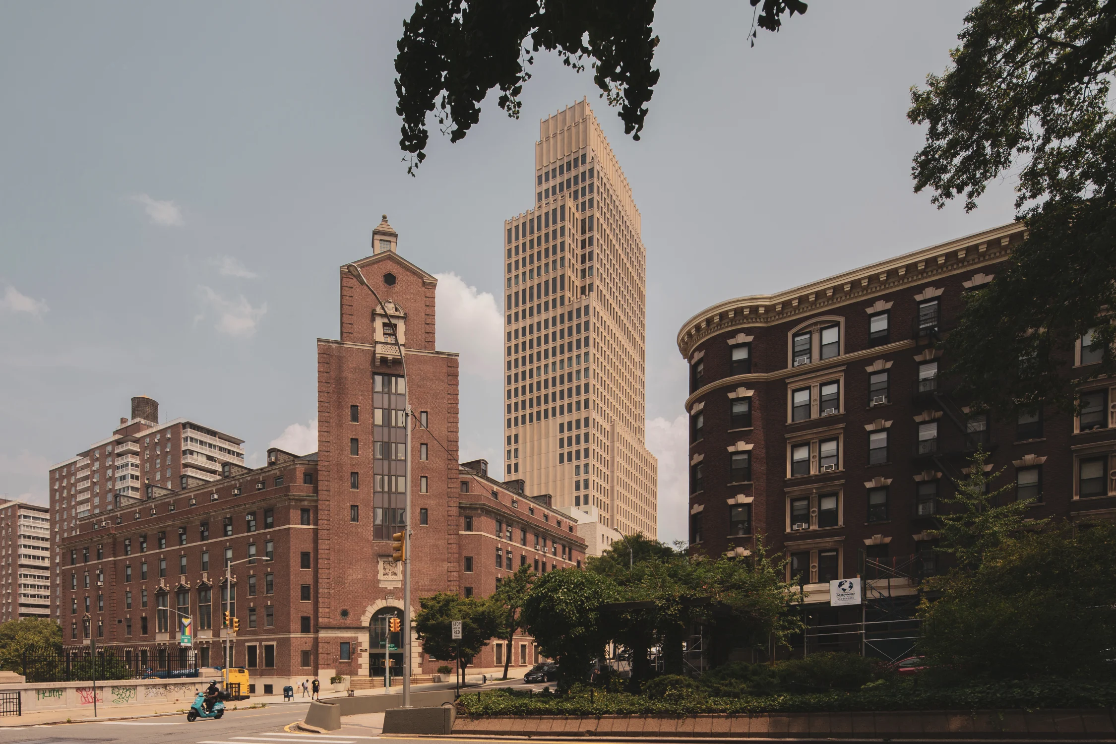 Exterior view, cityscape