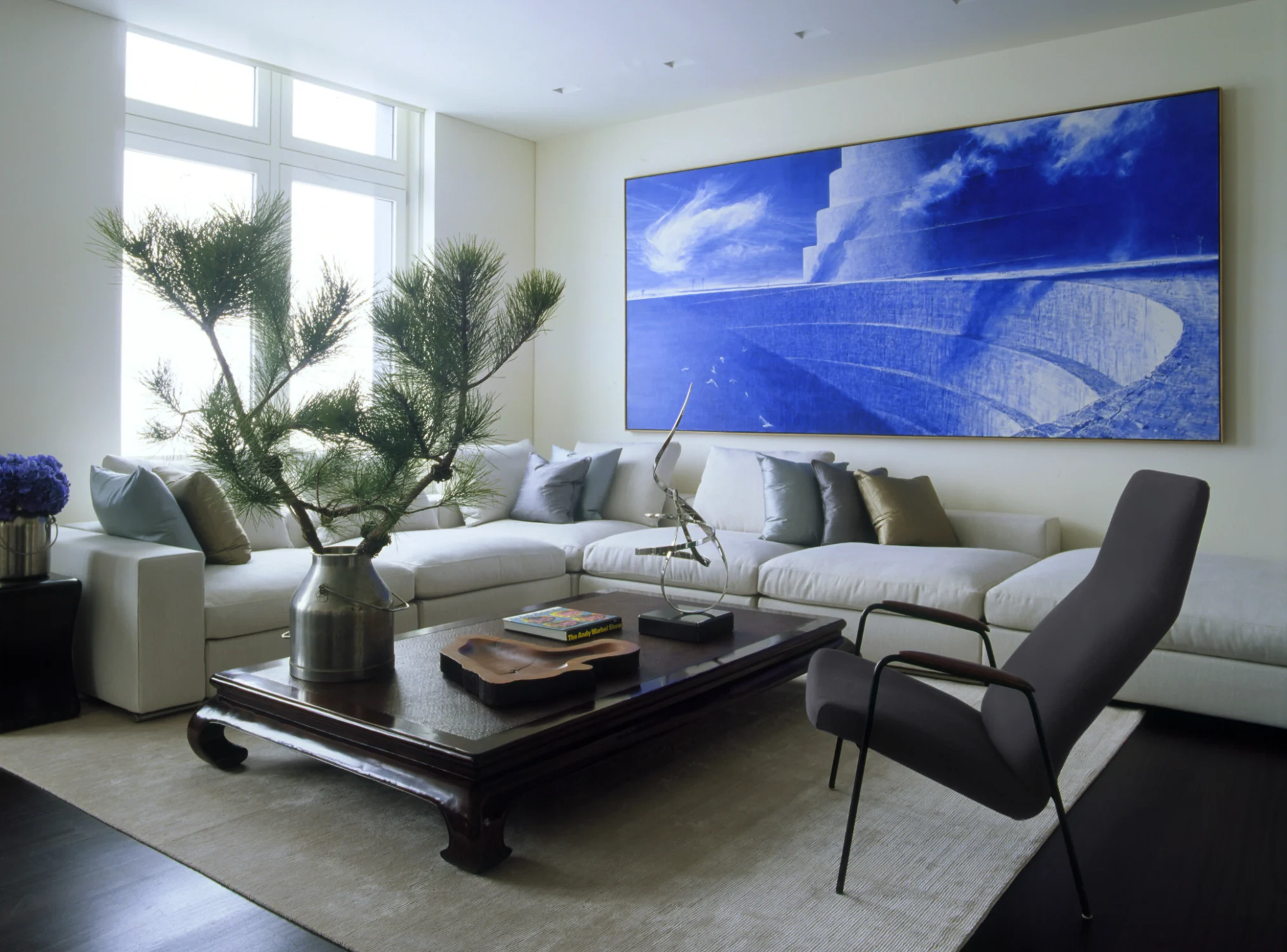 laight apartment living LIVING ROOM, sectional, coffee table, art