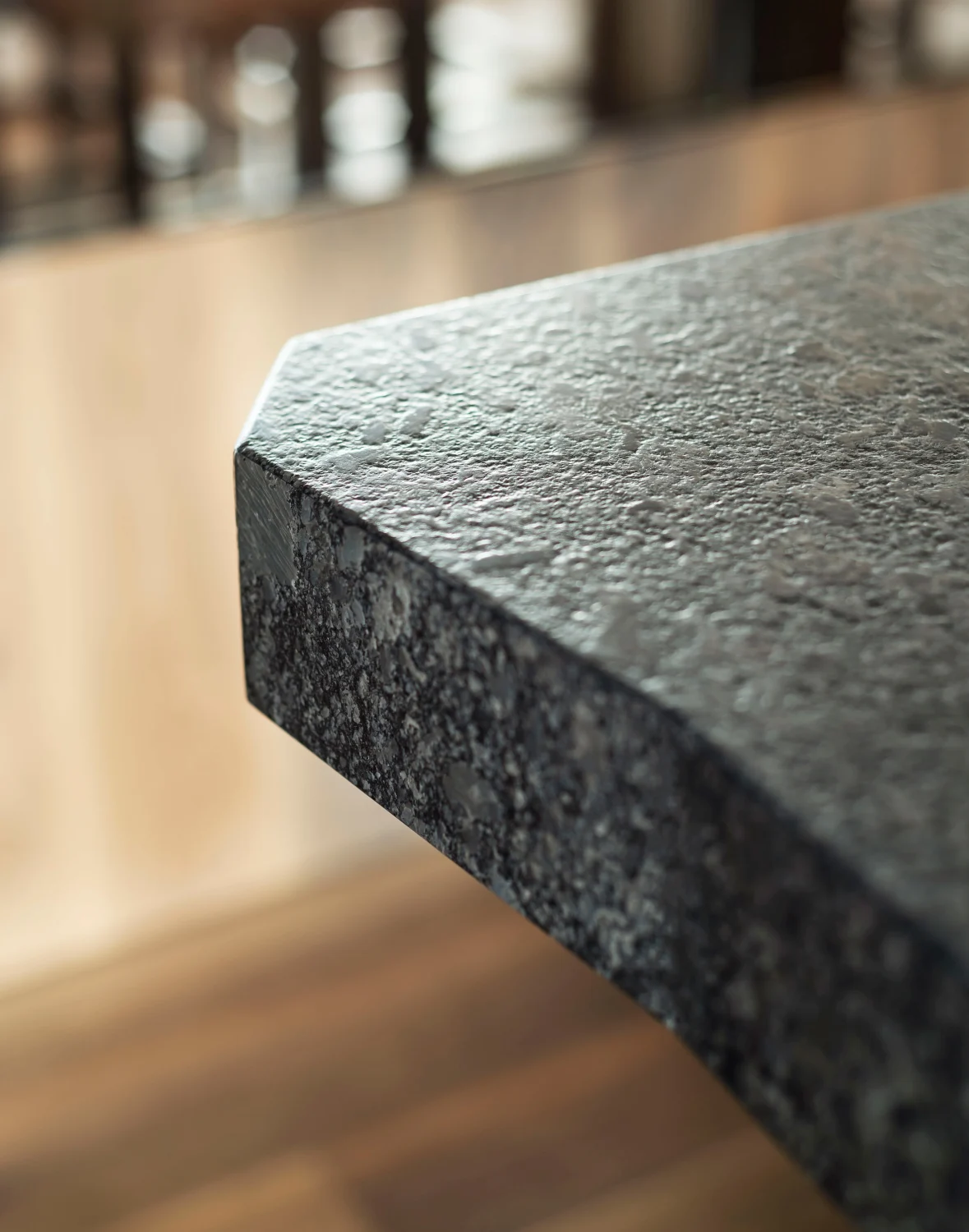 latour restaurant 2019 bar detail (1) counter, detail, stone, detail, stone