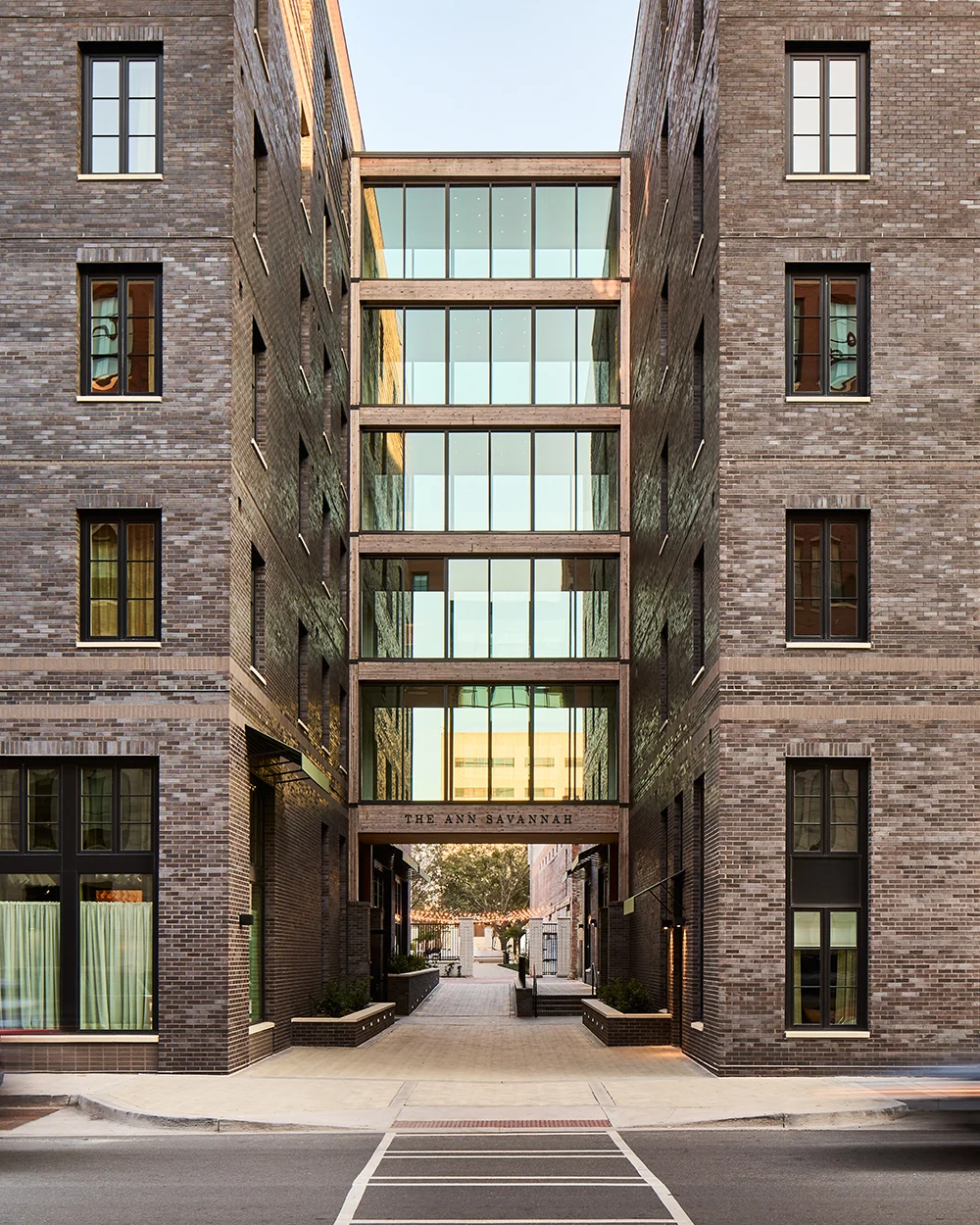 savannah, hotel, glass, exterior