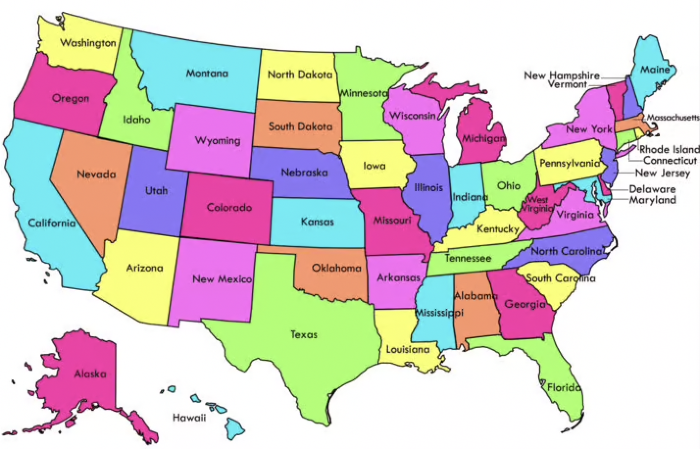 US Map Clickable