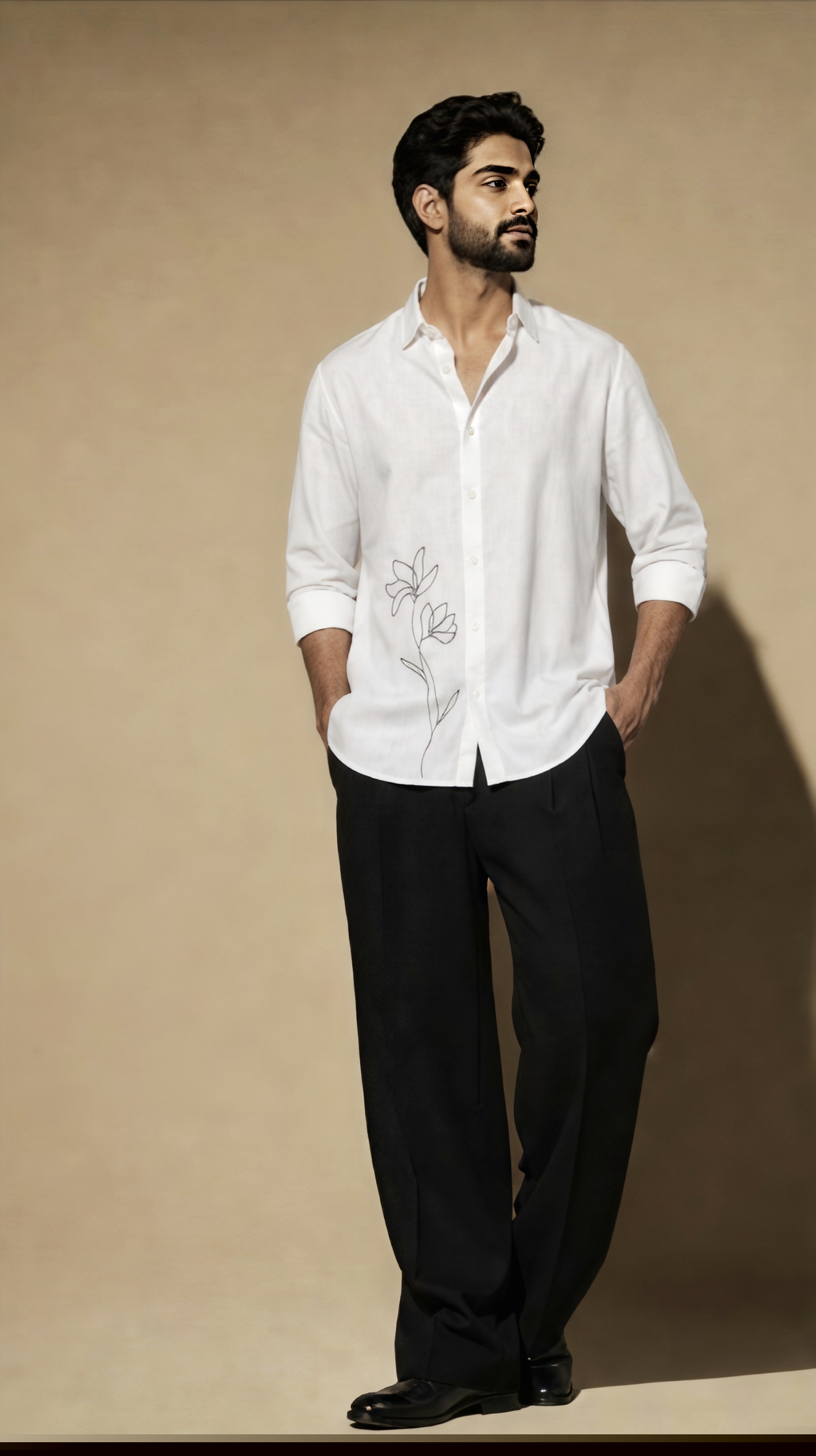 The Fine-Stitched Petal Linen Shirt view 6