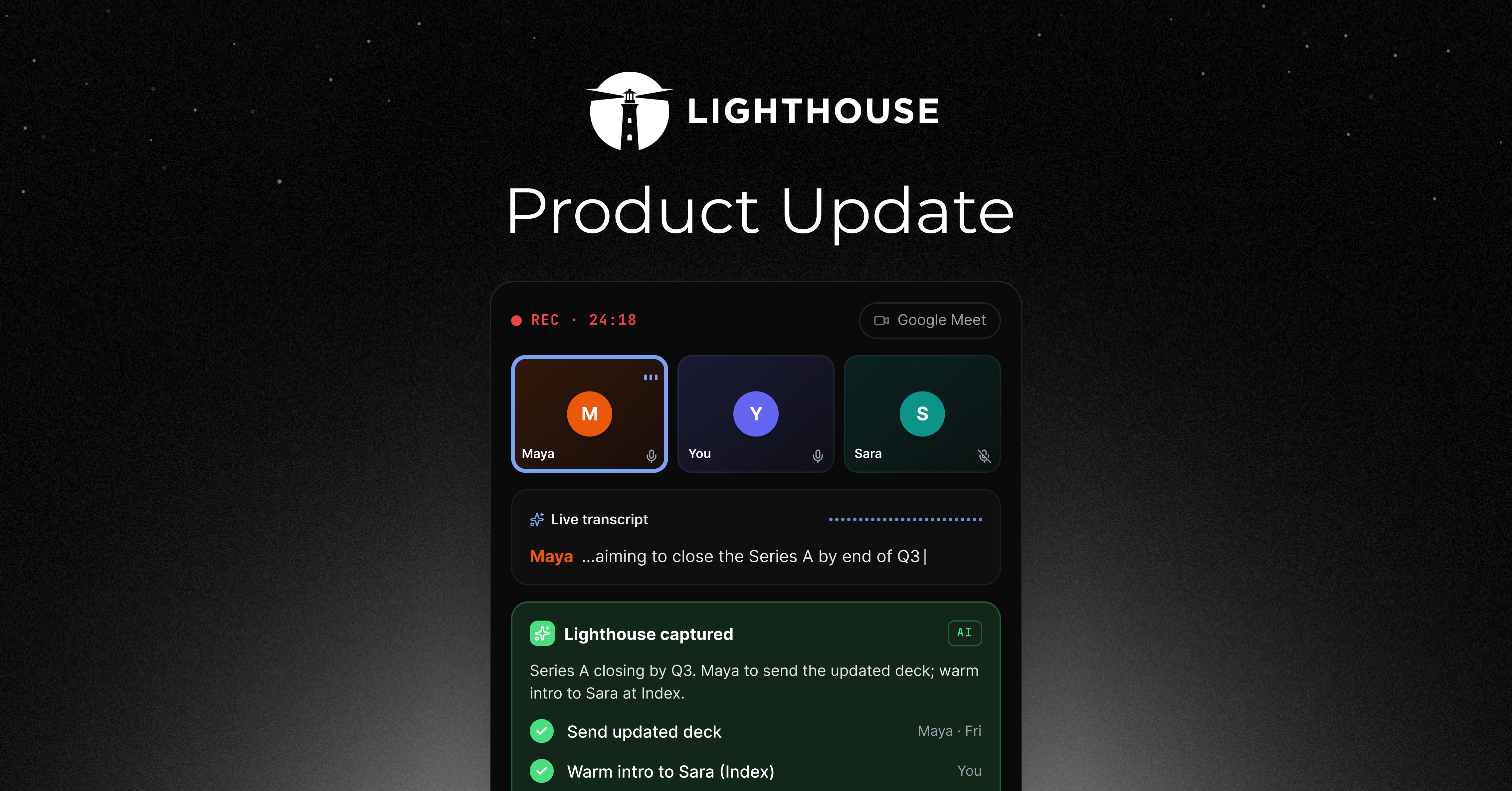 Lighthouse product update: AI-powered meeting prep