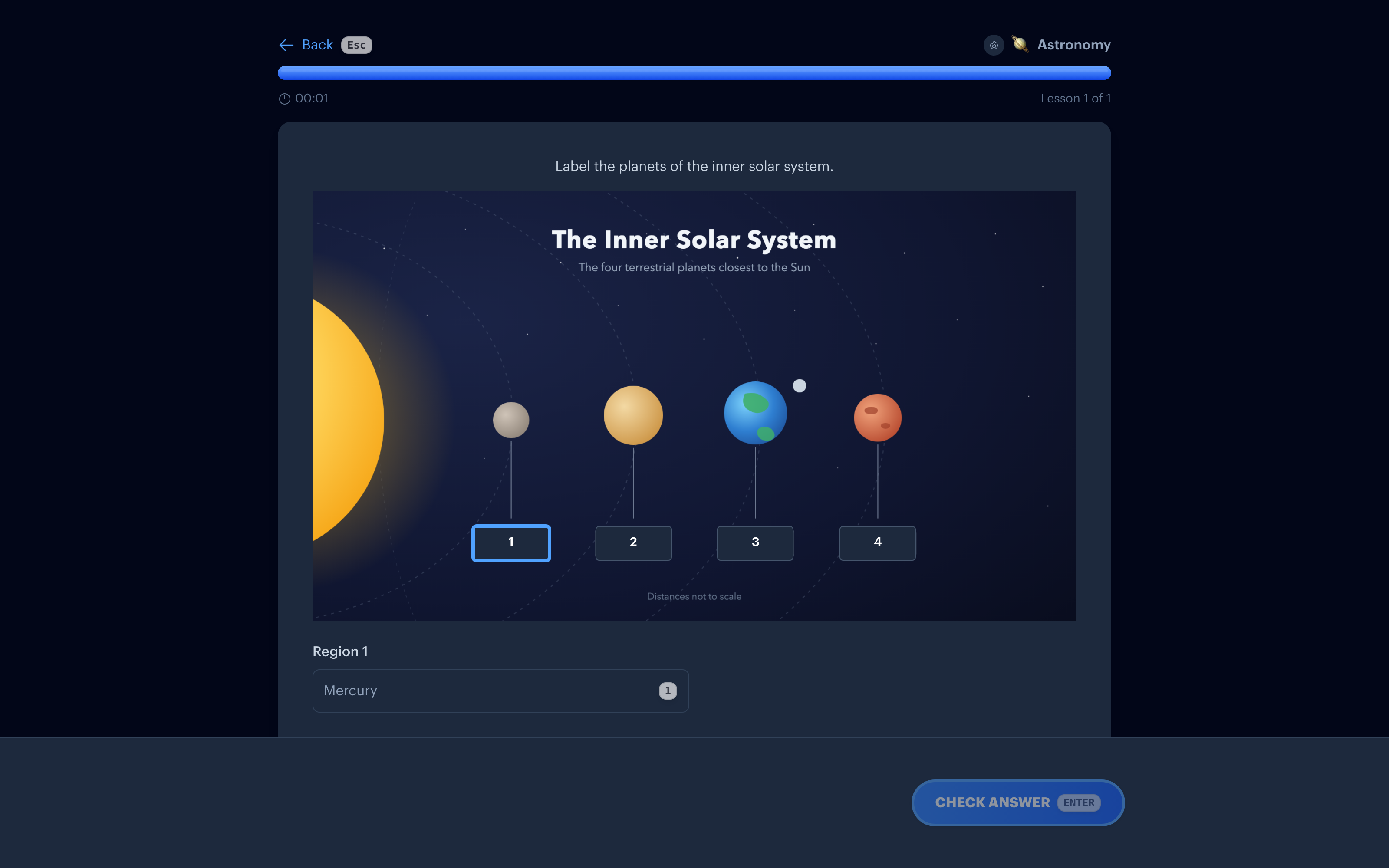 An image occlusion with masked planet labels on a solar system diagram