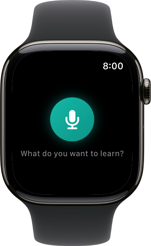 Dictating an idea to the Interact Apple Watch app