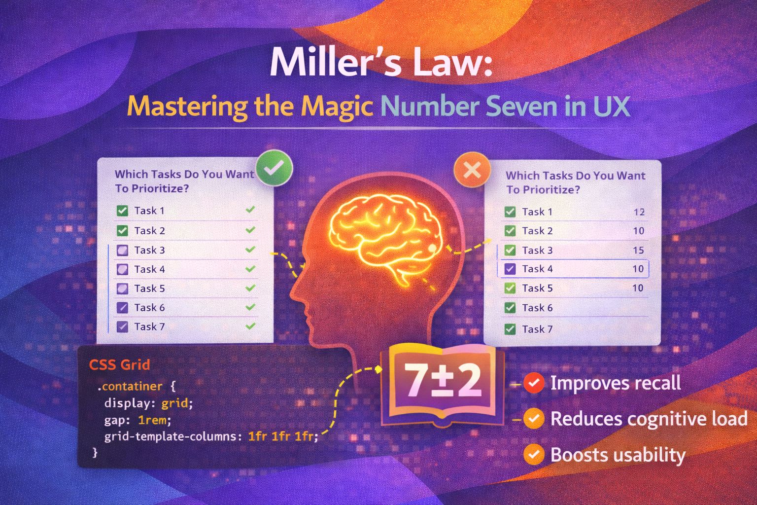 Miller’s Law: Mastering the Magic Number Seven in UX