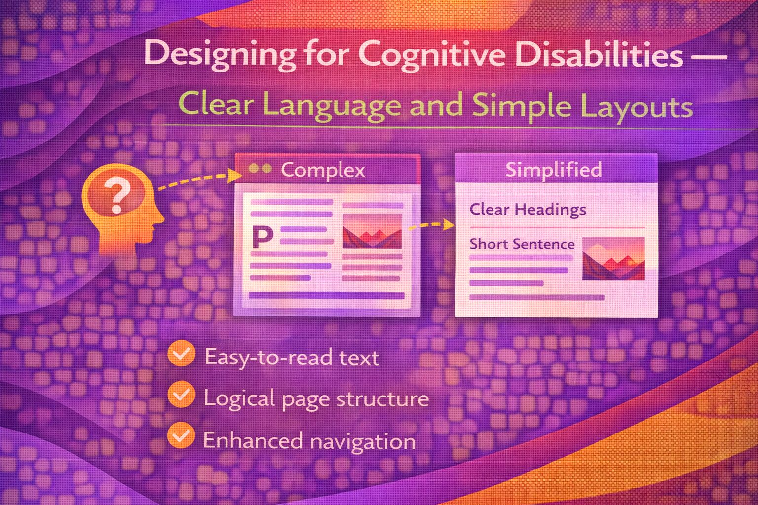 Designing for Cognitive Disabilities: Simple Layouts