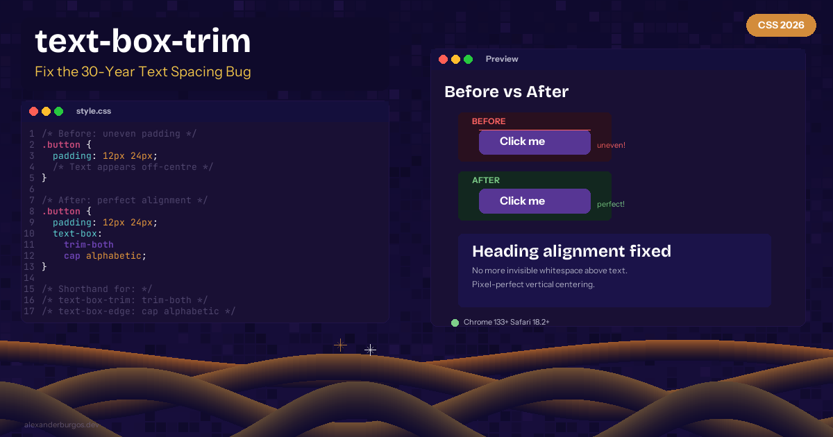CSS text-box-trim -- Fix the 30-Year-Old Text Spacing Bug