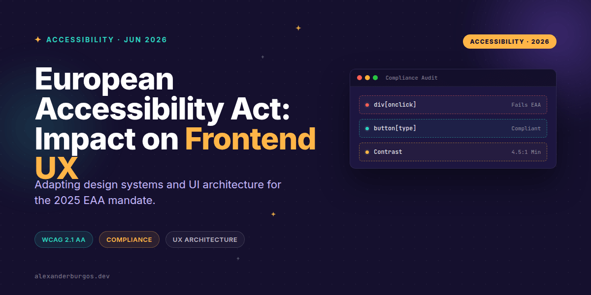 European Accessibility Act: Impact on Frontend UX