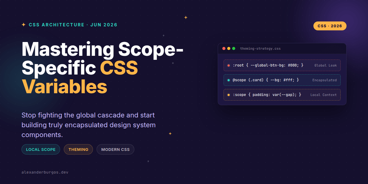 CSS Scope-Specific Variables: The End of Global Theme Chaos