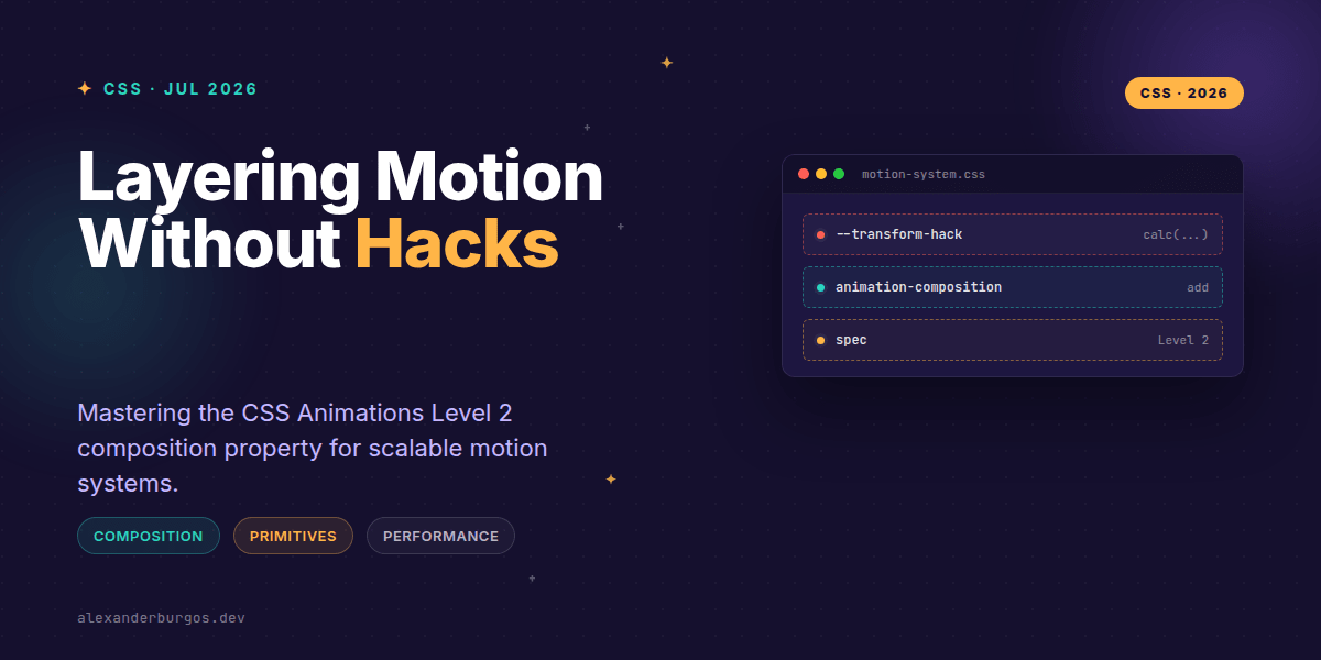 CSS animation-composition: layering motion without hacks