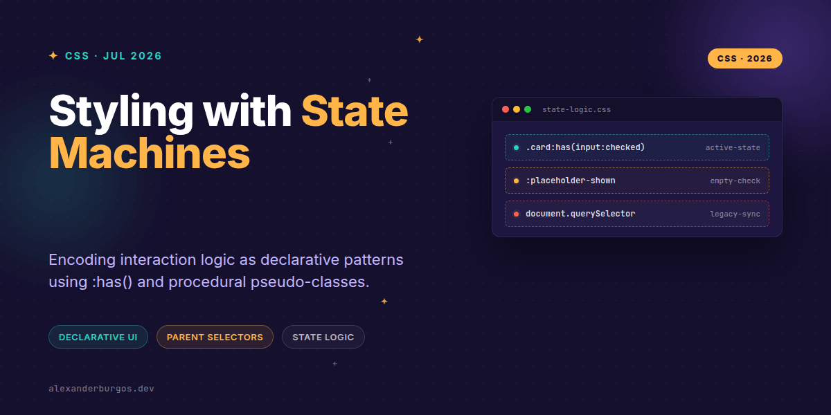 CSS Procedural Pseudo-Classes: Styling with State Machines