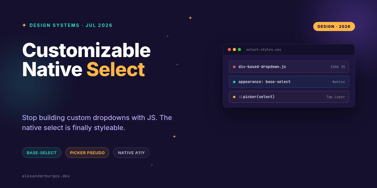 Customizable Native Select: Design System Patterns