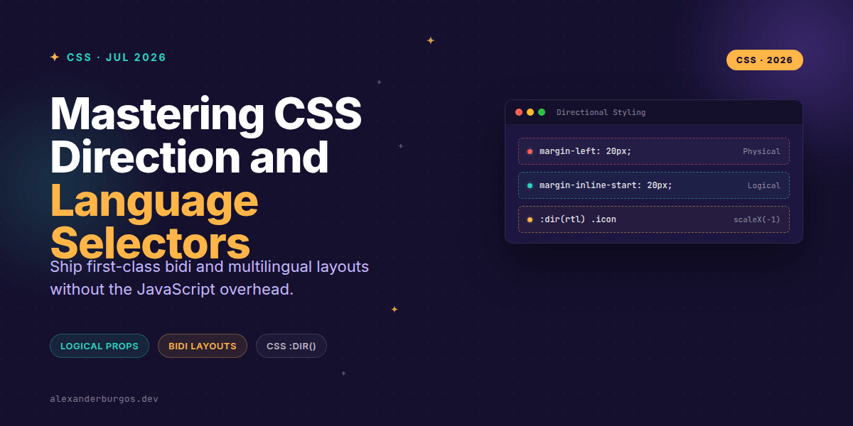 Mastering CSS :dir() and :lang() for RTL UX