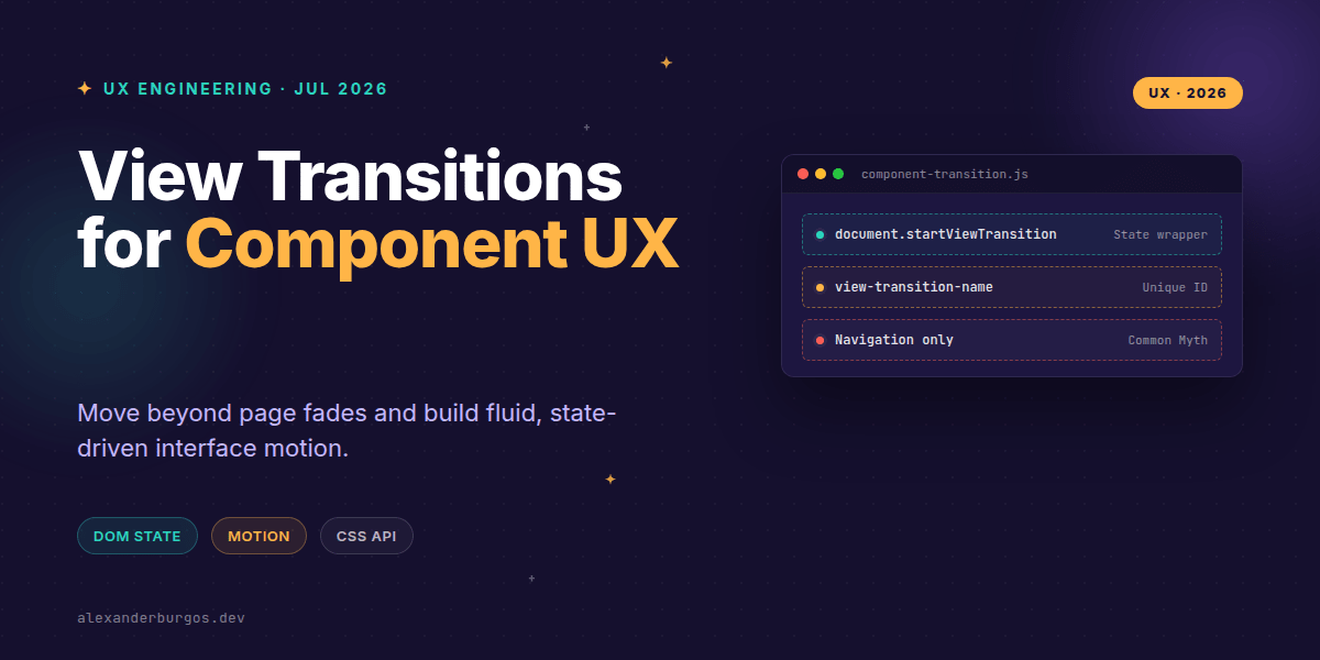 Mastering View Transitions for Component-Level UX