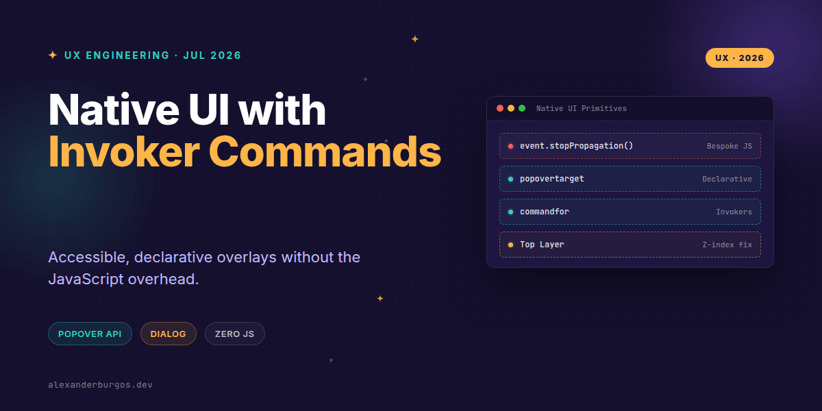 HTML Popover and Invoker Commands: No More Bespoke JS UI