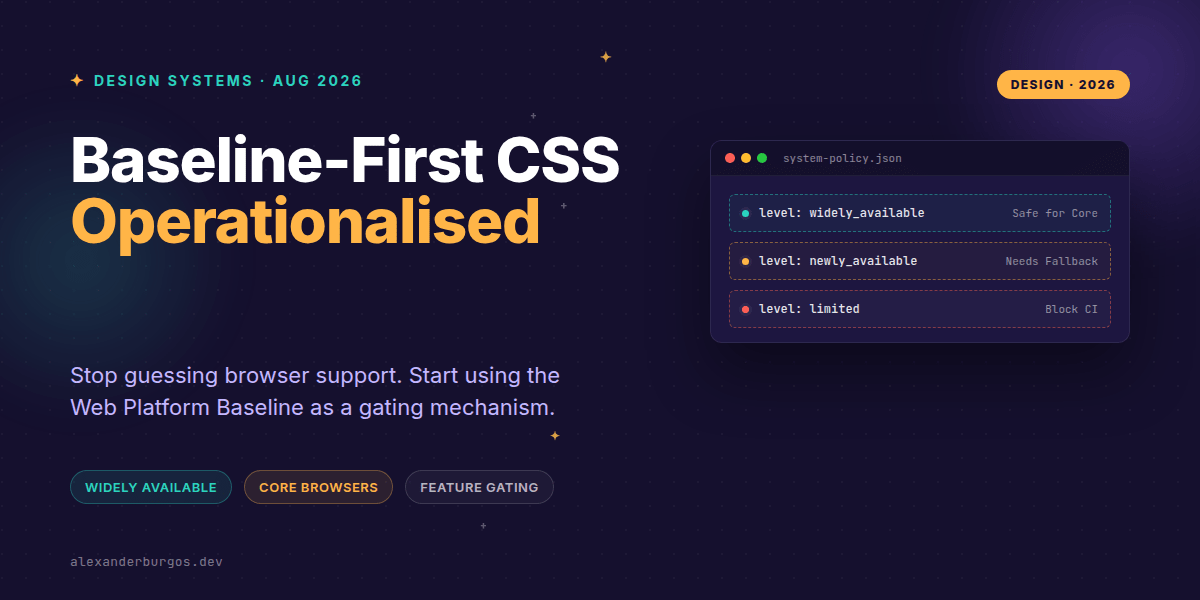 Baseline-First CSS: Operationalising Modern Features