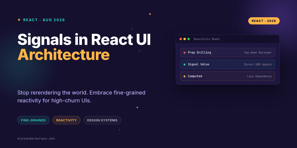 Signals in React UI Architecture: Beyond Broad Rerenders