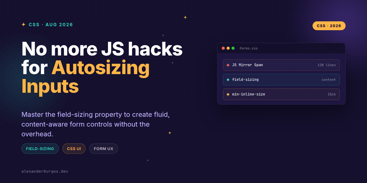 CSS field-sizing: The end of JavaScript autosize hacks
