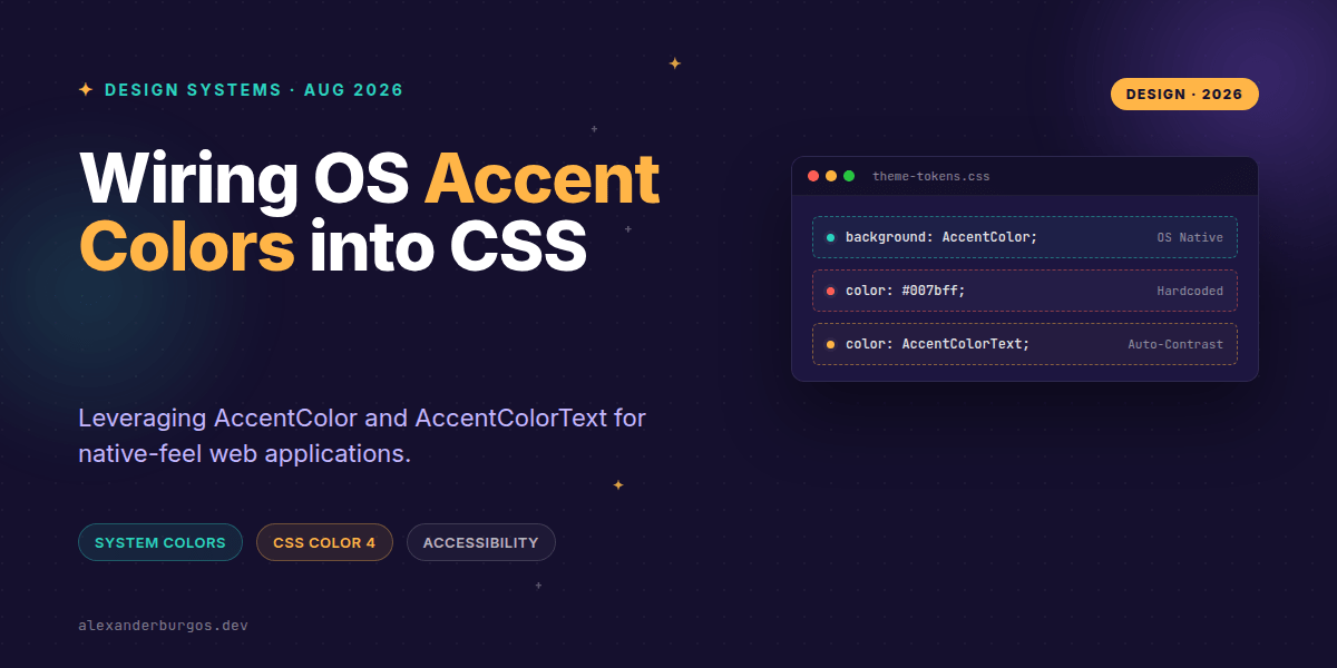 Wiring System Accent Colors into Modern CSS Design Systems