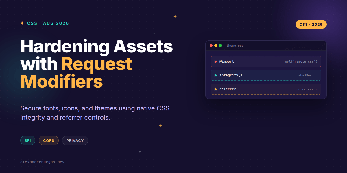Hardening CSS Assets: Mastering URL Request Modifiers