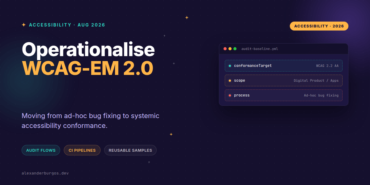 Operationalise WCAG-EM 2.0 in Design Systems