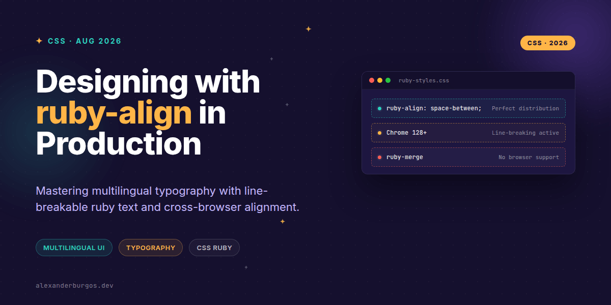 Designing with CSS ruby-align in Production Systems