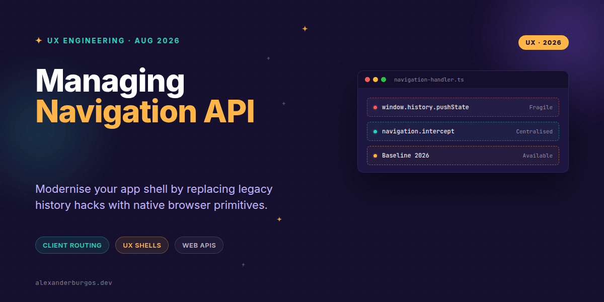 Managing Navigation API in Design Systems
