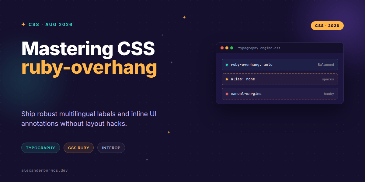 Mastering CSS ruby-overhang for Production UIs