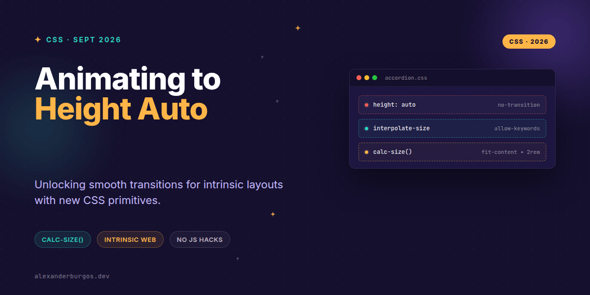 Animating intrinsic sizes with CSS interpolate-size