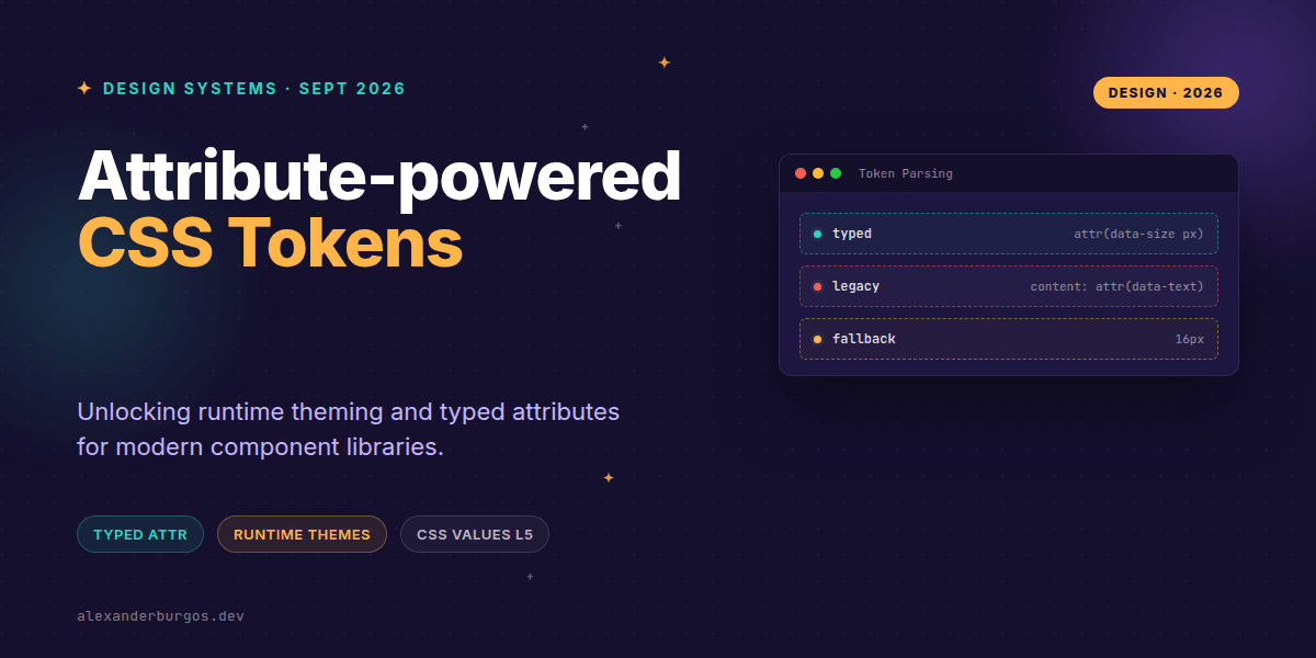 Attribute-powered CSS tokens with advanced attr()