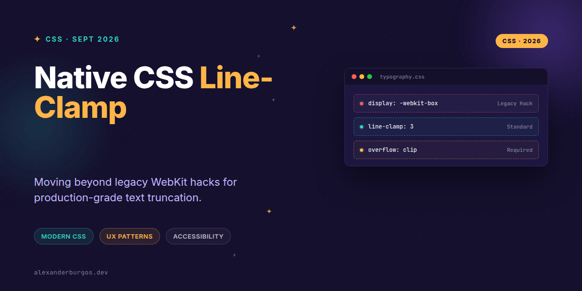 Native CSS line-clamp for production UIs