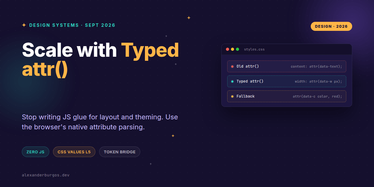 Typed CSS attr() for Modern Design Systems