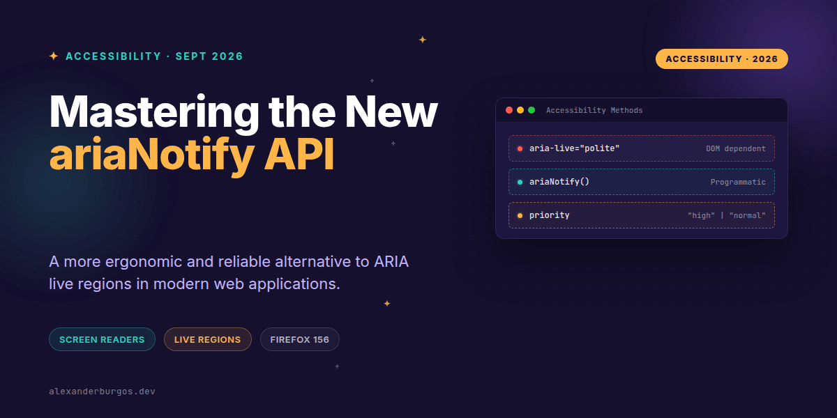 Fixing Live UX with the Firefox ariaNotify API