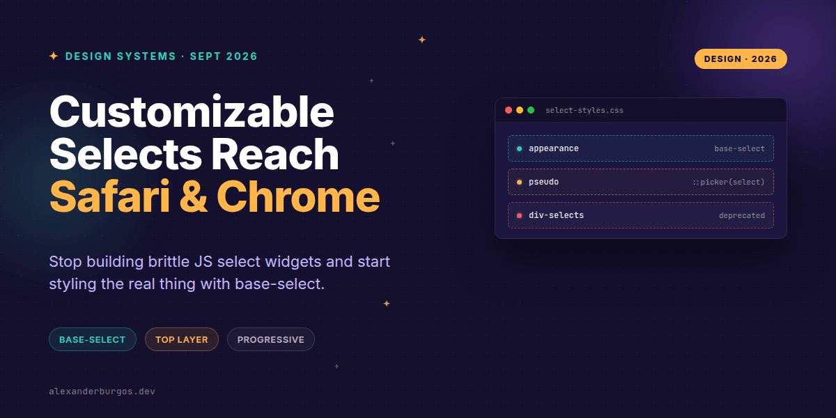 Customizable Selects Reach Safari and Chrome