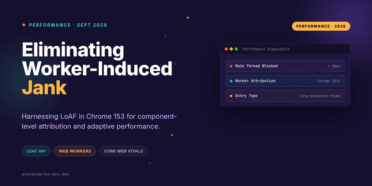Long Animation Frames in Workers: Solving Modern Web Jank
