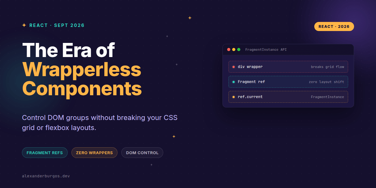 React 19.3 Fragment Refs: Wrapperless Components Explained