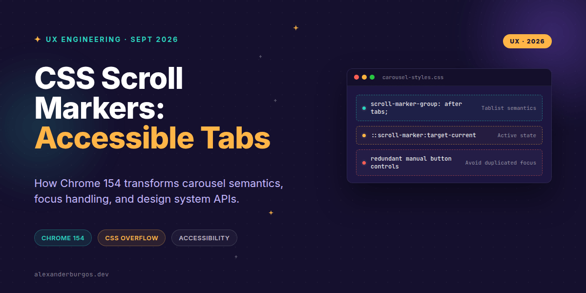 CSS Scroll Markers: Building Accessible Tabs in Chrome