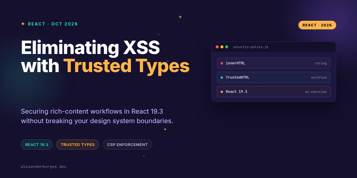React 19.3 Trusted Types for Secure UI