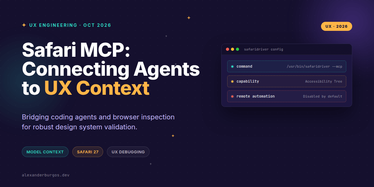 Safari MCP Server: Connecting AI Agents to UX Workflows