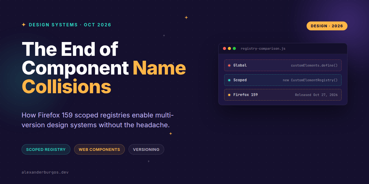 Firefox 159: Scoped Custom Element Registries Explained
