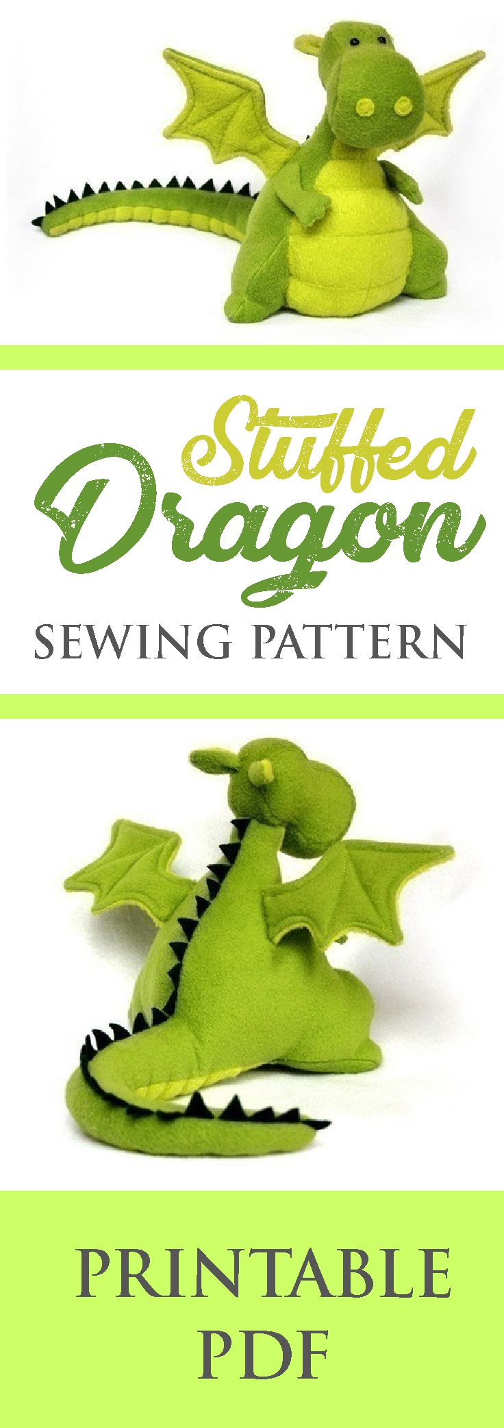 dragon plush sewing pattern