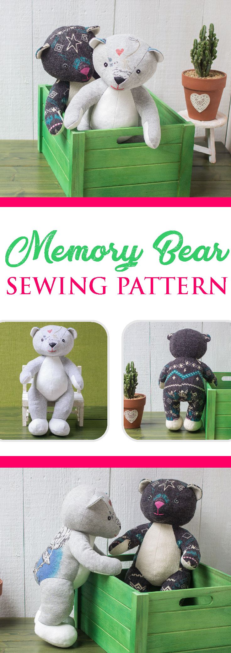 Memory Bear Sewing Pattern  Make a Teddy Bear from Old Clothes