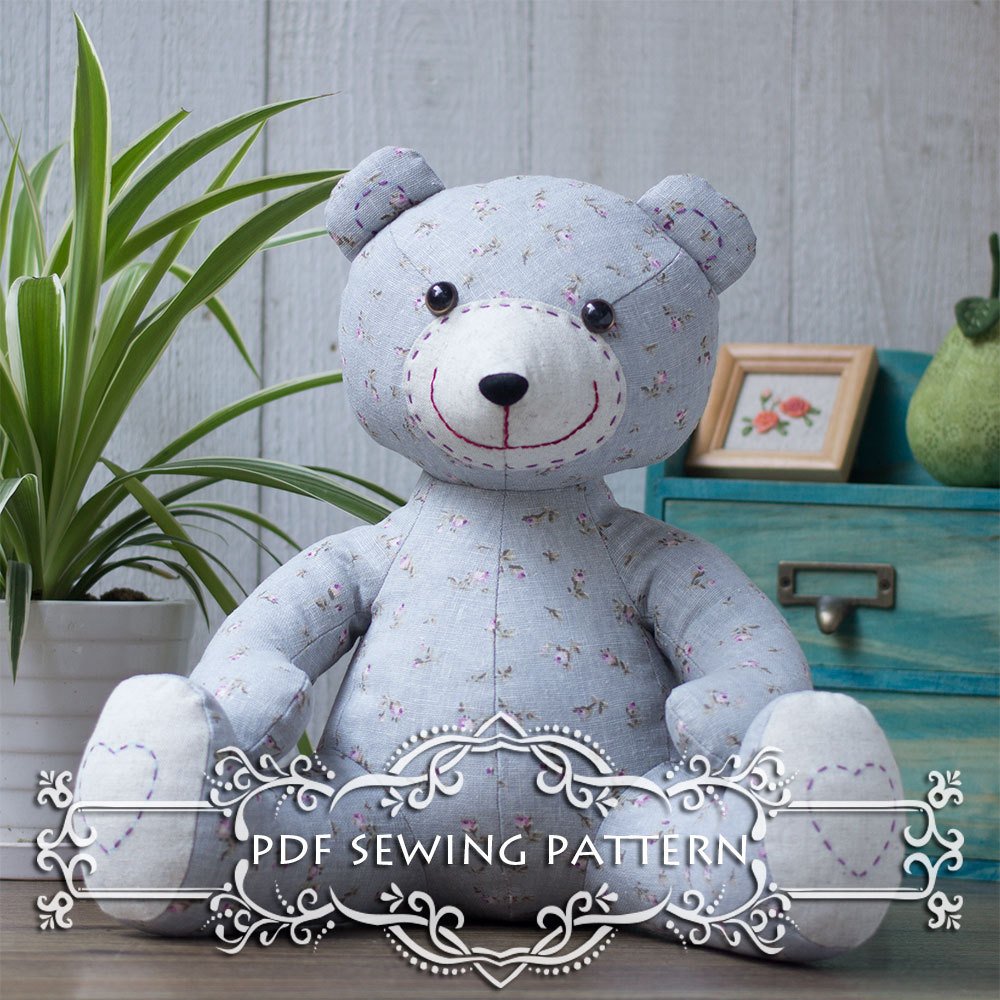 Easy, Stuffed Teddy Bear Sewing Pattern How To Make a Teddy Bear