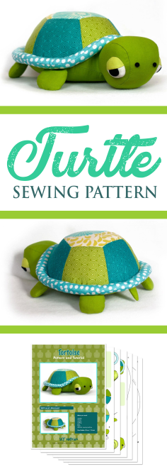 Stuffed Turtle Pajamas Case Free Sewing Pattern