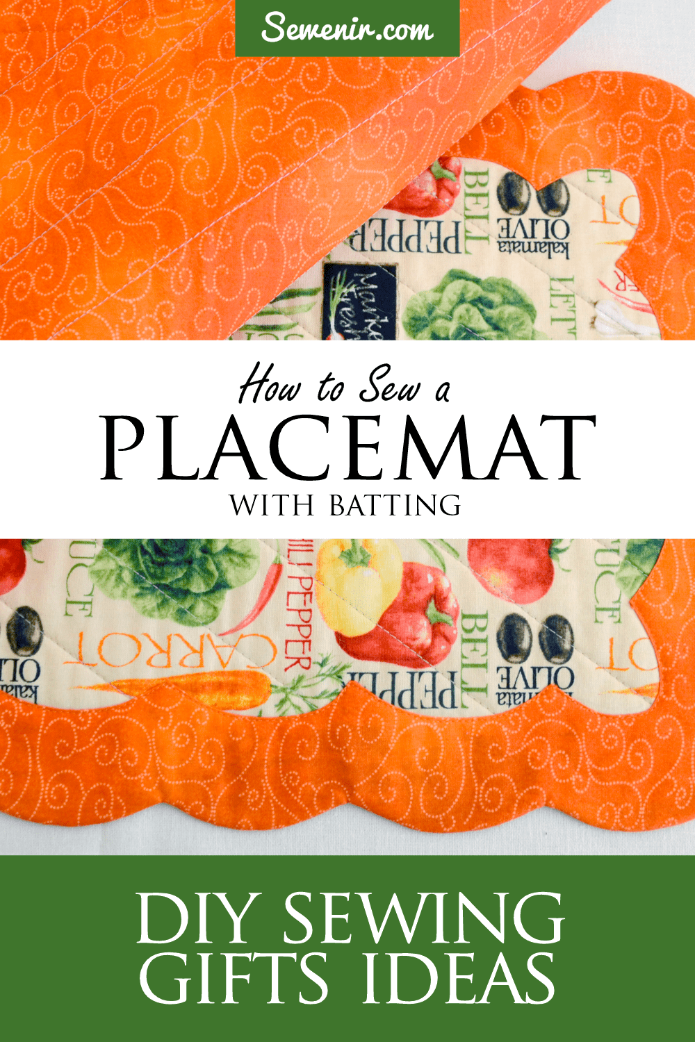 How to Sew a placemat with batting