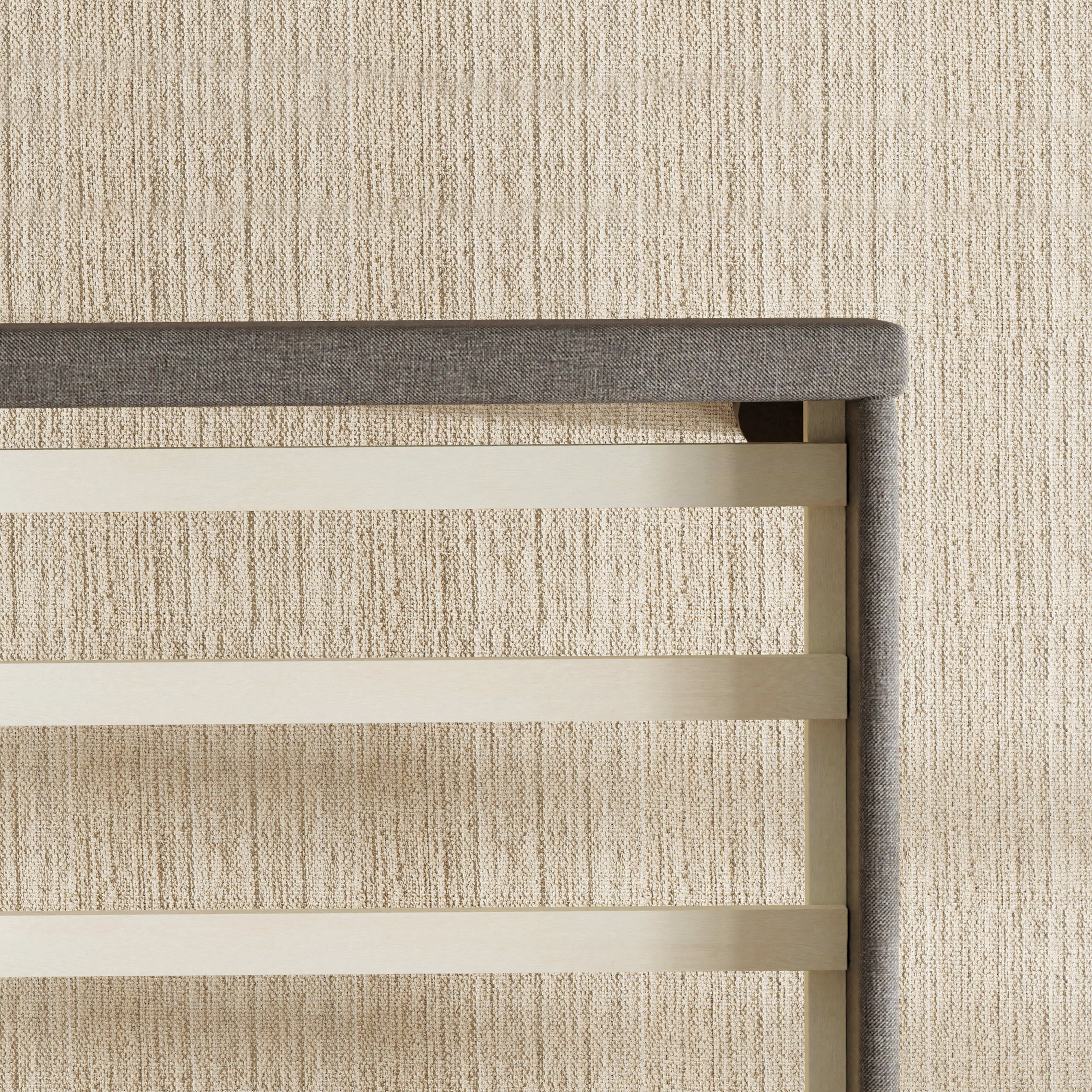 grey upholstered bed frame slats 