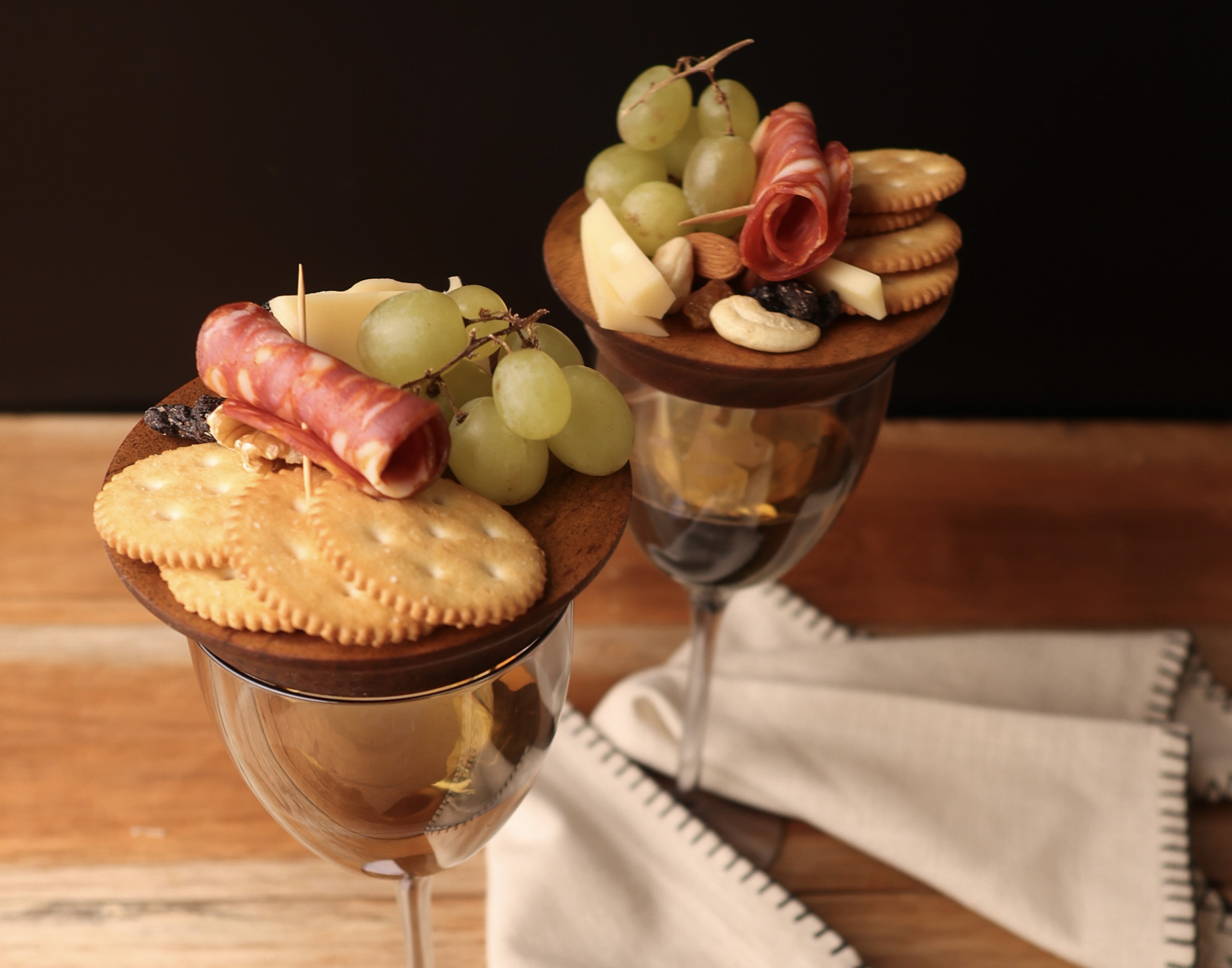 Charcuterie wine toppers