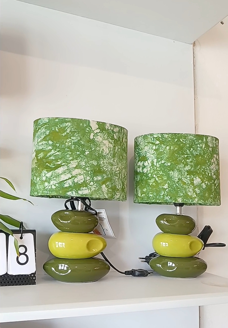 Tie & Dye  Pebbled Lamp